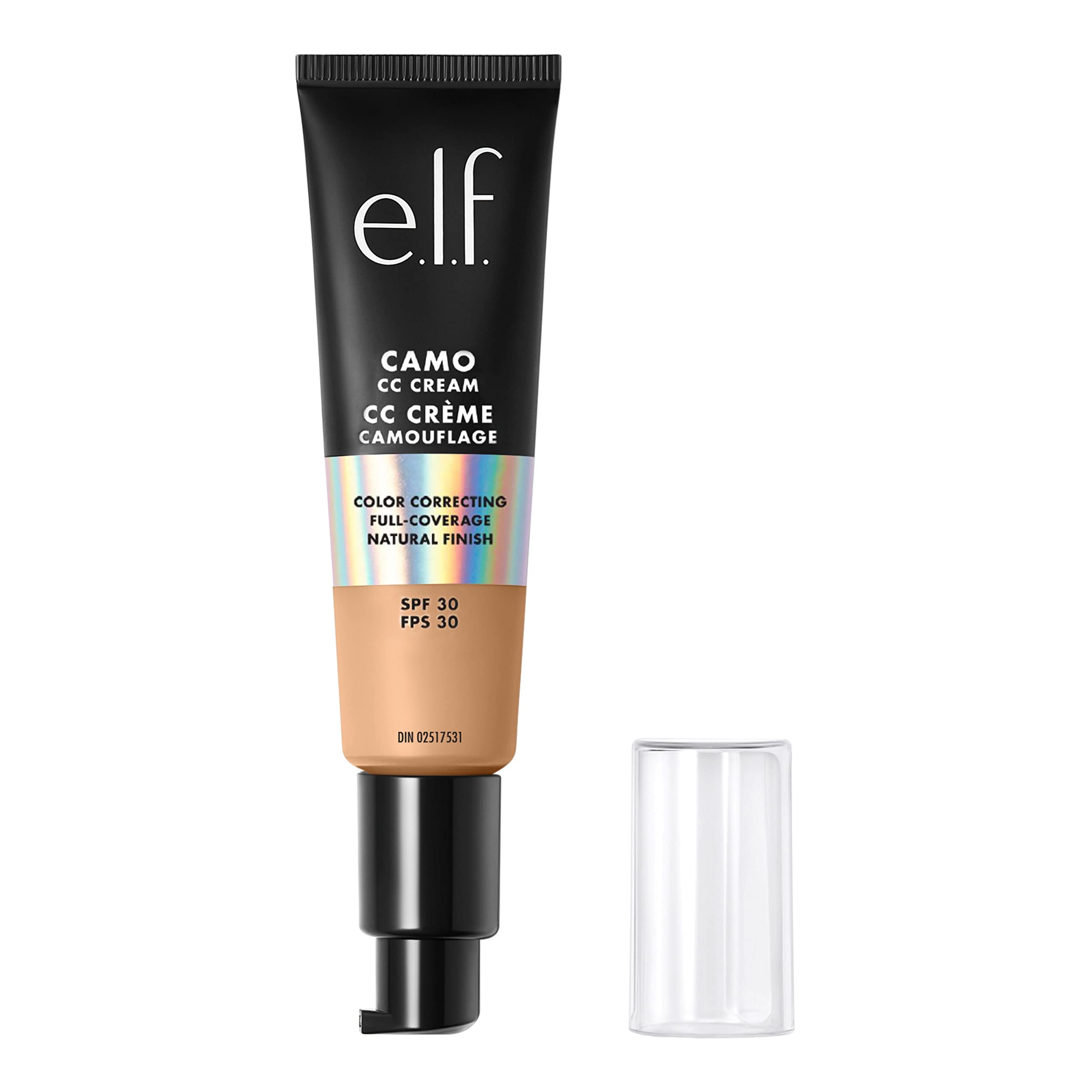 e.l.f. Camo CC Cream | Color Correcting Full Coverage Foundation with SPF 30 | Medium 330 W | 1.05 Oz (30g)